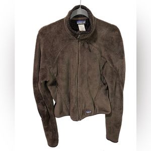 Patagonia Brown Fuzzy Fleece Full Zip Jacket Polar Tec Size Medium